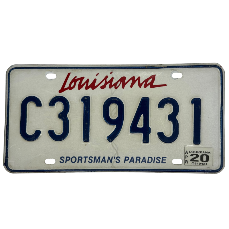 Louisiana license plate