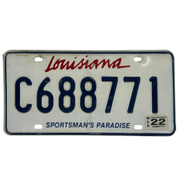 Louisiana license plate