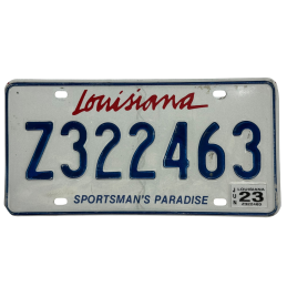 Louisiana license plate
