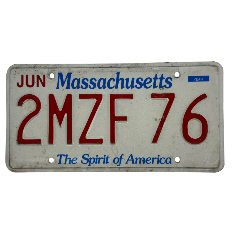 Massachusetts license plate