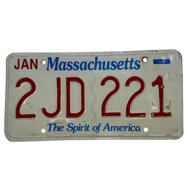 Massachusetts license plate