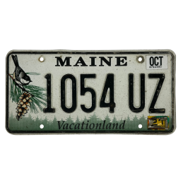Maine license plate