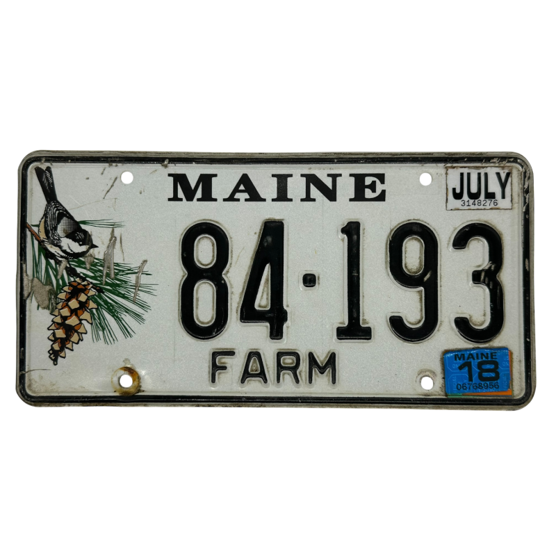 Maine license plate