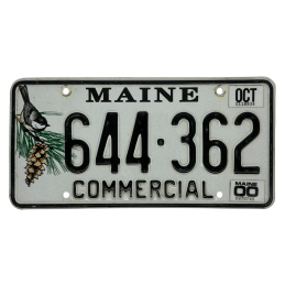 Maine license plate