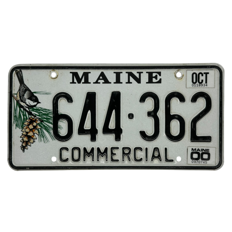 Maine license plate