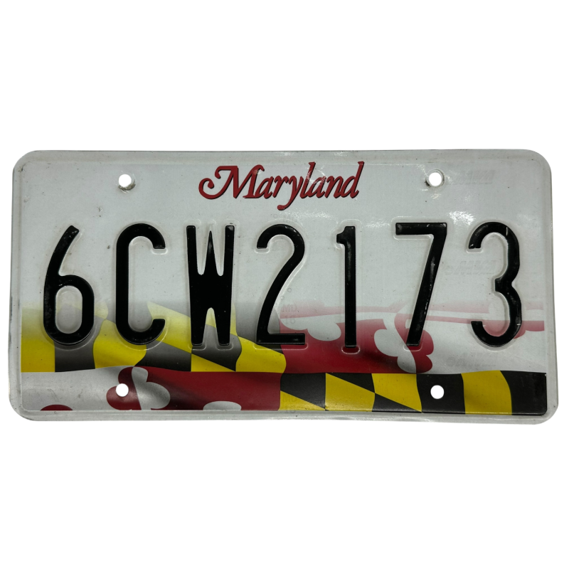 Maryland license plate