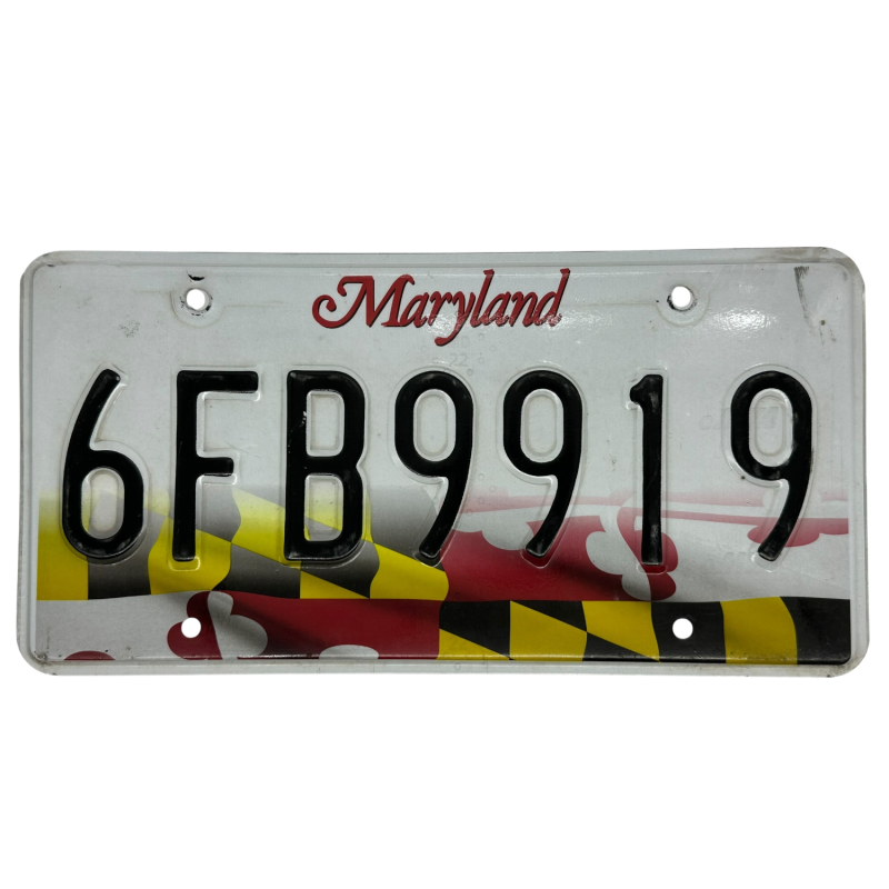 Maryland license plate