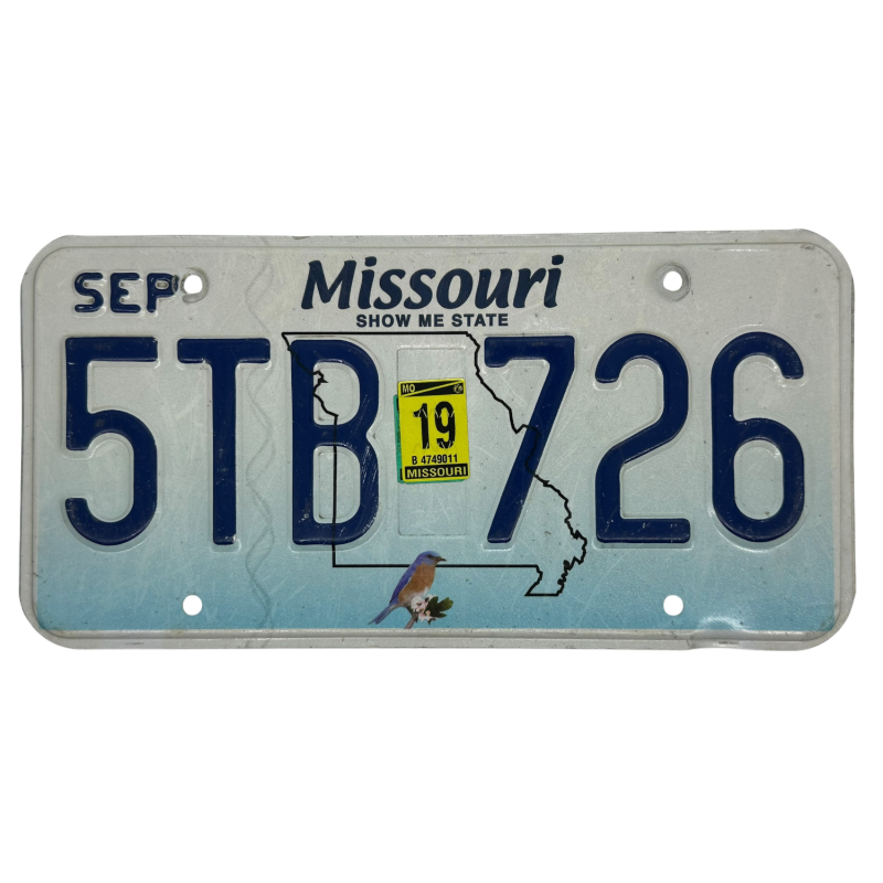 Missouri Nummernschild Missouri Nummernschild