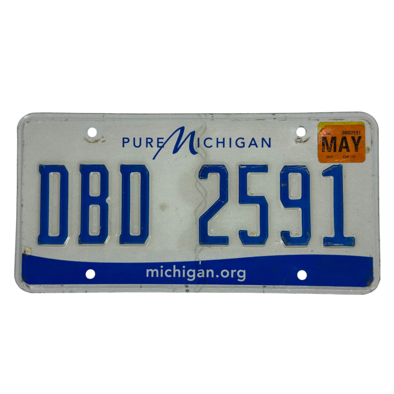Michigan license plate