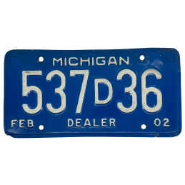 Michigan license plate