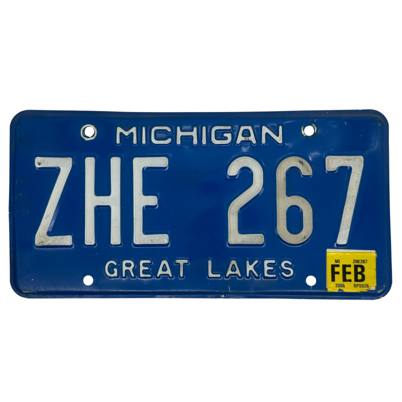 Michigan license plate