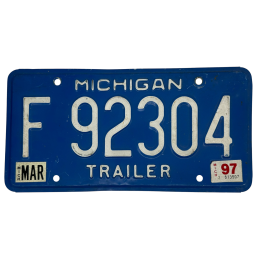 Michigan license plate