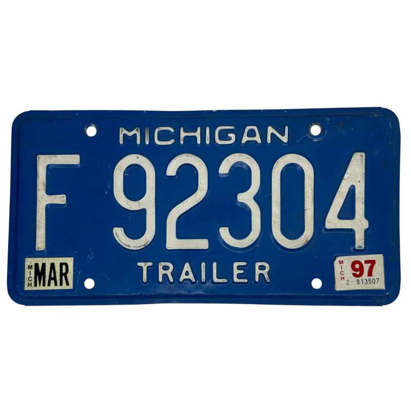 Michigan license plate