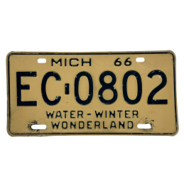 Michigan license plate