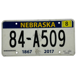 Nebraska license plate