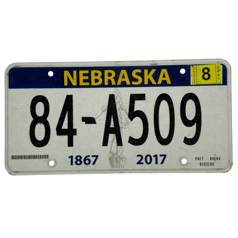 Nebraska license plate