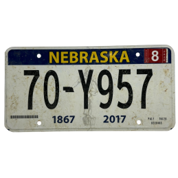Nebraska license plate