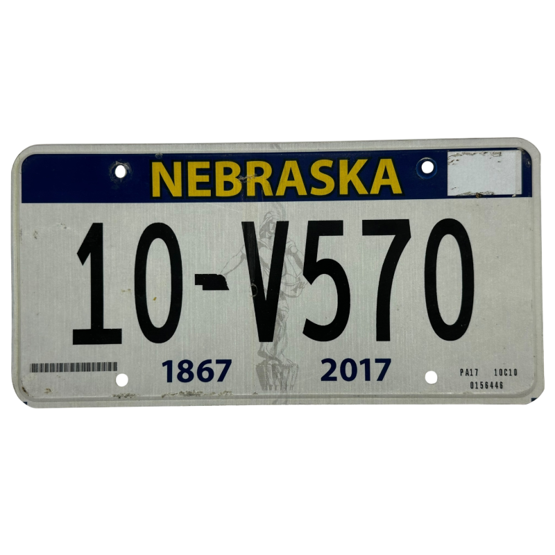 Nebraska license plate