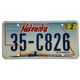 Nebraska license plate