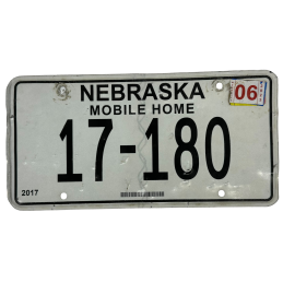 Nebraska license plate