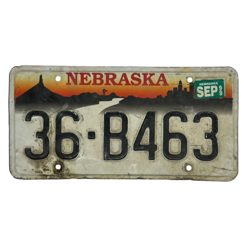 Nebraska license plate