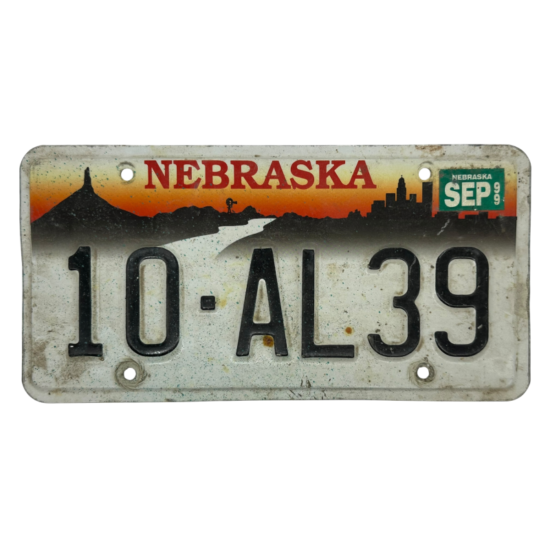 Nebraska license plate