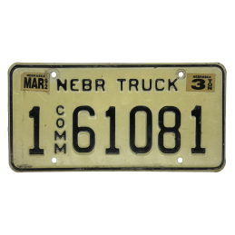Nebraska license plate
