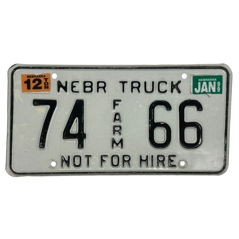 Nebraska license plate Nebraska license plate