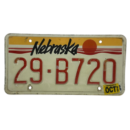 Nebraska license plate