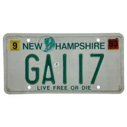 New Hampshire license plate