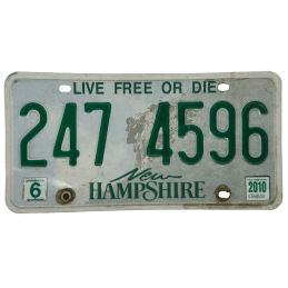 New Hampshire license plate