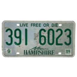 New Hampshire license plate