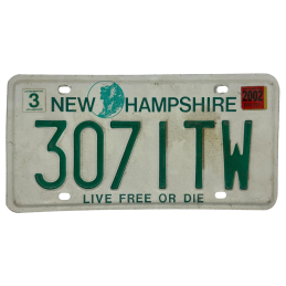 New Hampshire license plate