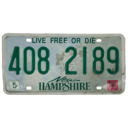 New Hampshire license plate