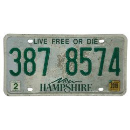 New Hampshire license plate