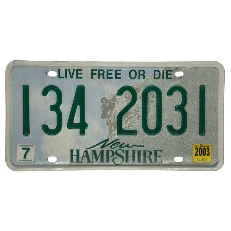 New Hampshire license plate