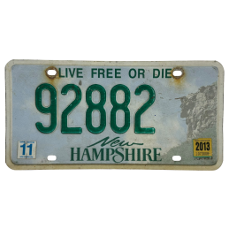 New Hampshire license plate