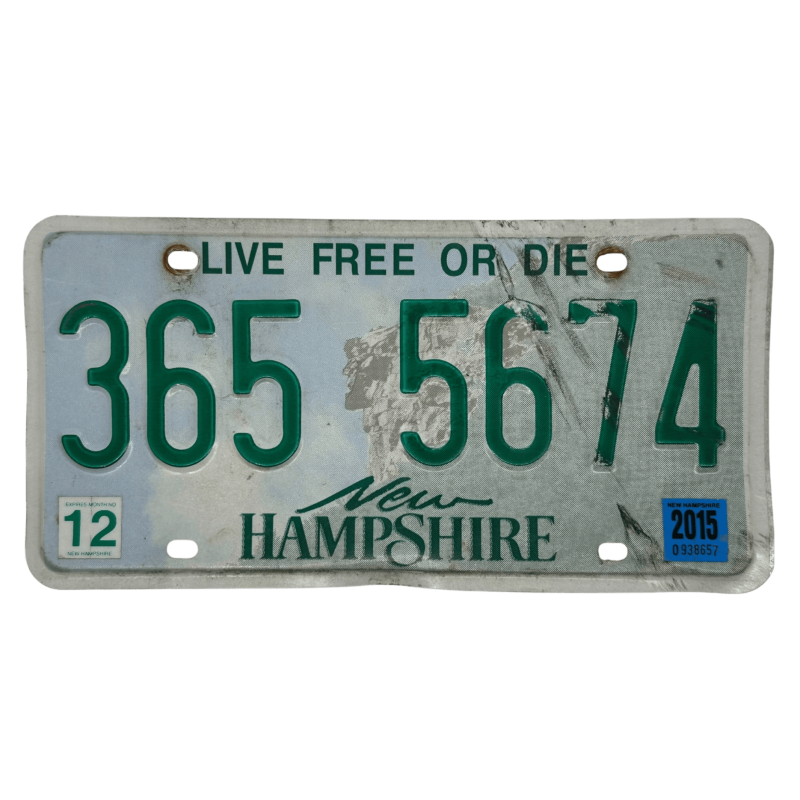 New Hampshire valstybinio numerio ženklas New Hampshire valstybinio numerio ženklas