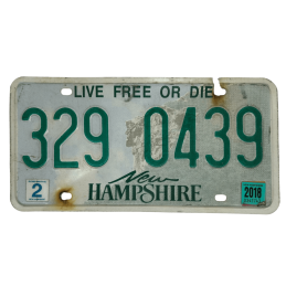 New Hampshire license plate