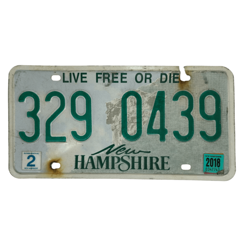 New Hampshire license plate