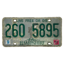 New Hampshire license plate