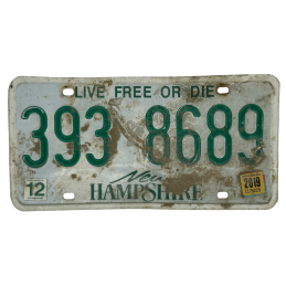 New Hampshire license plate