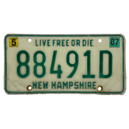 New Hampshire license plate