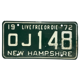 New Hampshire license plate
