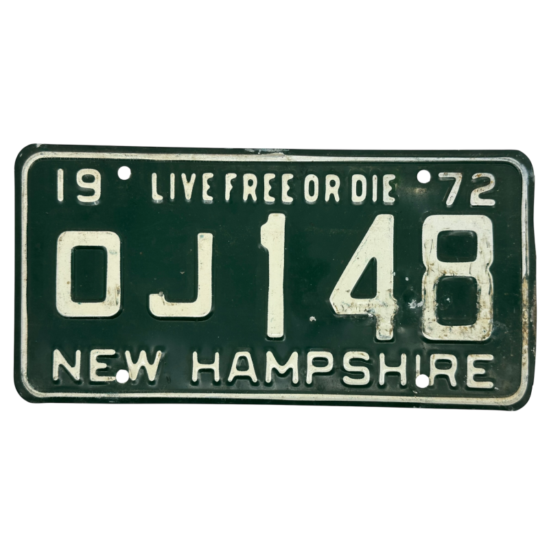 New Hampshire license plate