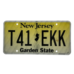 New Jersey license plate