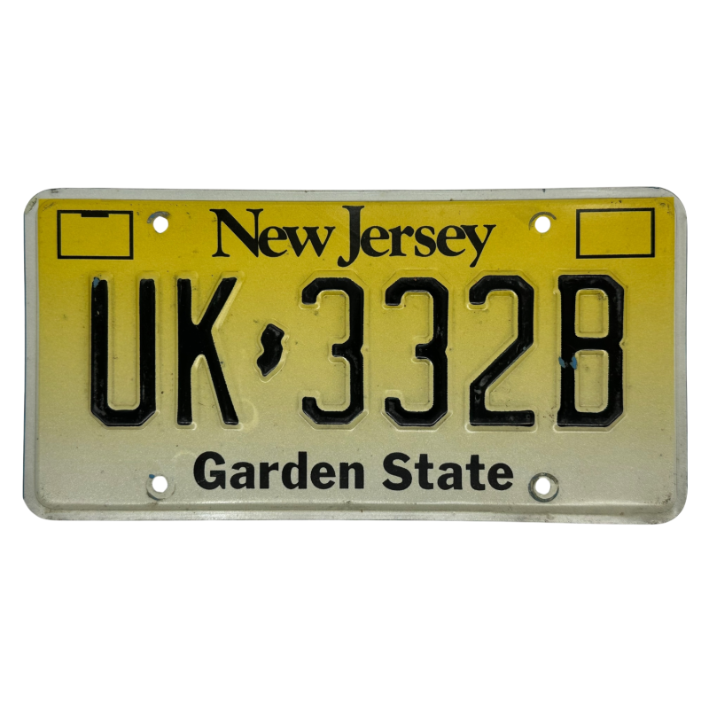 New Jersey license plate New Jersey license plate