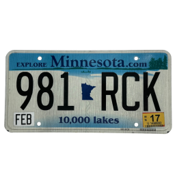 Minnesota license plate