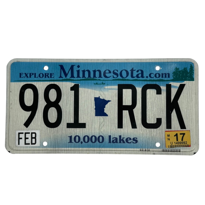 Minnesota license plate
