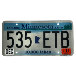 Minnesota license plate